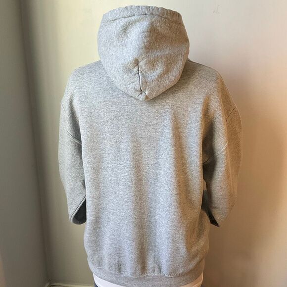Vintage Los Angeles Pullover Hoodie by Gildan. Grey with navy. Medium - Picture 12 of 12